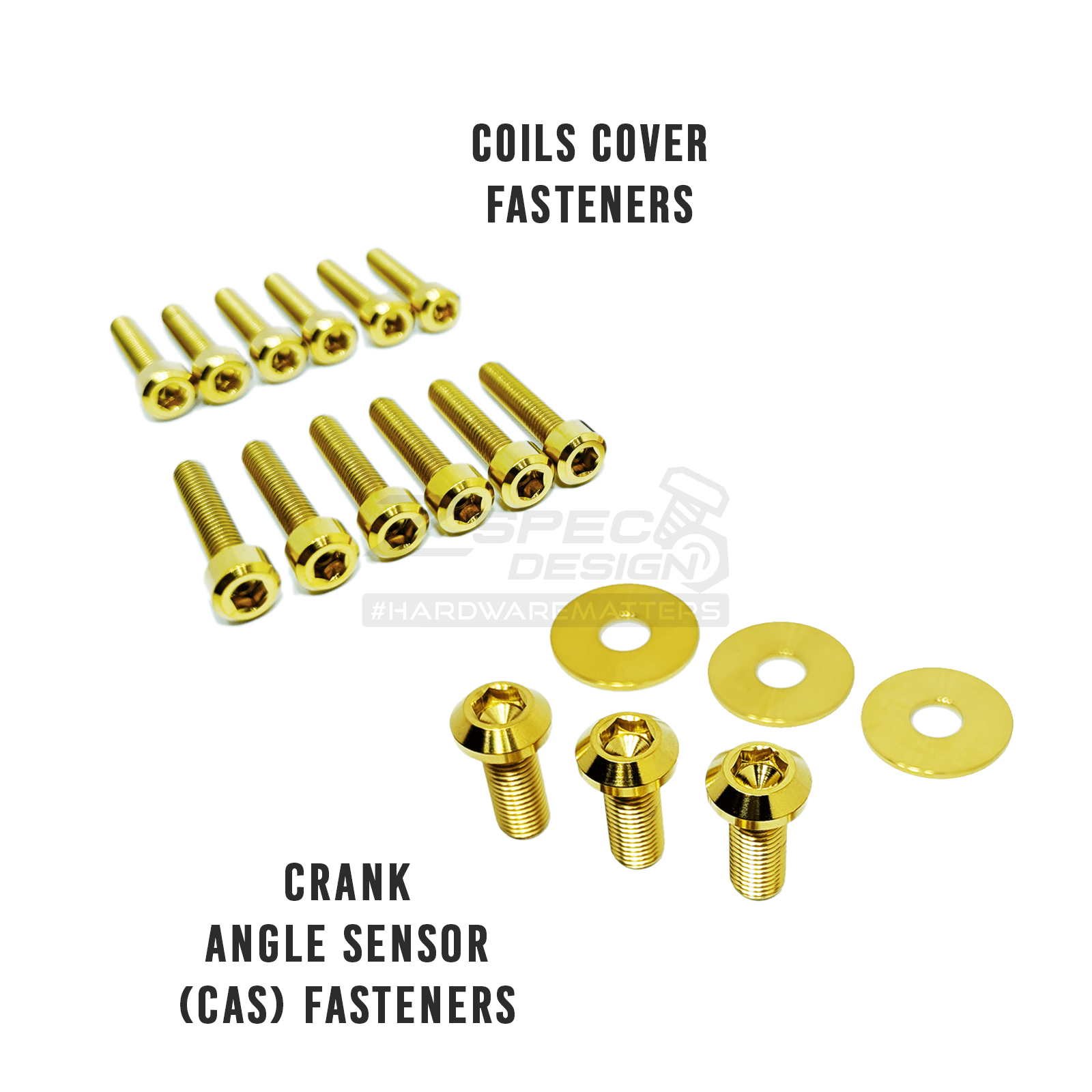 ZSPEC Engine Coils Cover Fastener Kit, Nissan SR20(DE/DETT), Grade-5 Titanium - ZSPEC Design LLC - Hardware Fasteners - 240sx, Fastener Kit, nissan, s14, sr20det - zspecdesign.com