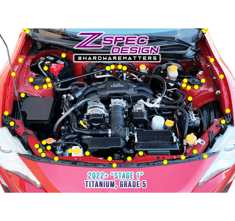 ZSPEC 'Stage 1' Dress Up Bolts Fastener Kit Scion FRS