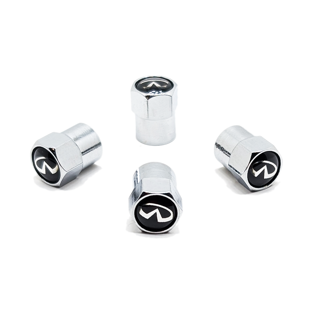 Chrome Valve Stem Chrome Tire Caps, Style: INFINITI