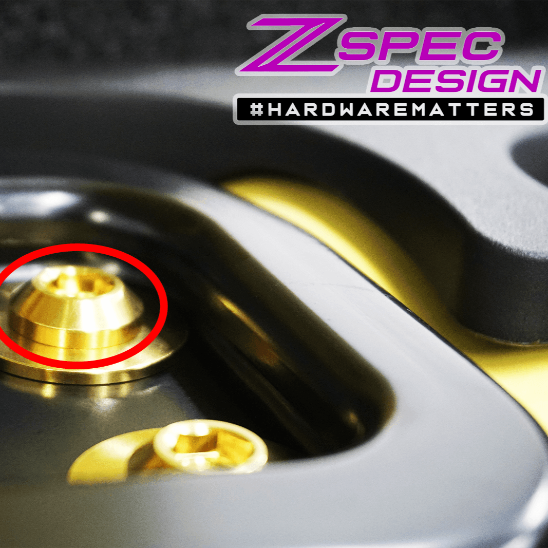 ZSPEC M10-1.25x40mm Dress Up Bolts® Fastener, Titanium GR5, Angled Head, Per Each - ZSPEC Design LLC - Hardware Fasteners - angled head, Dress Up Bolt, m10, per each, titanium - zspecdesign.com