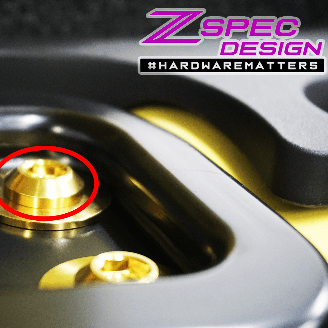 ZSPEC M10-1.5x35mm Dress Up BoltsĀ® Fastener, Titanium GR5, Angled Head, Per Each - ZSPEC Design LLC - Hardware Fasteners - angled head, Dress Up Bolt, m10, per each, titanium - zspecdesign.com