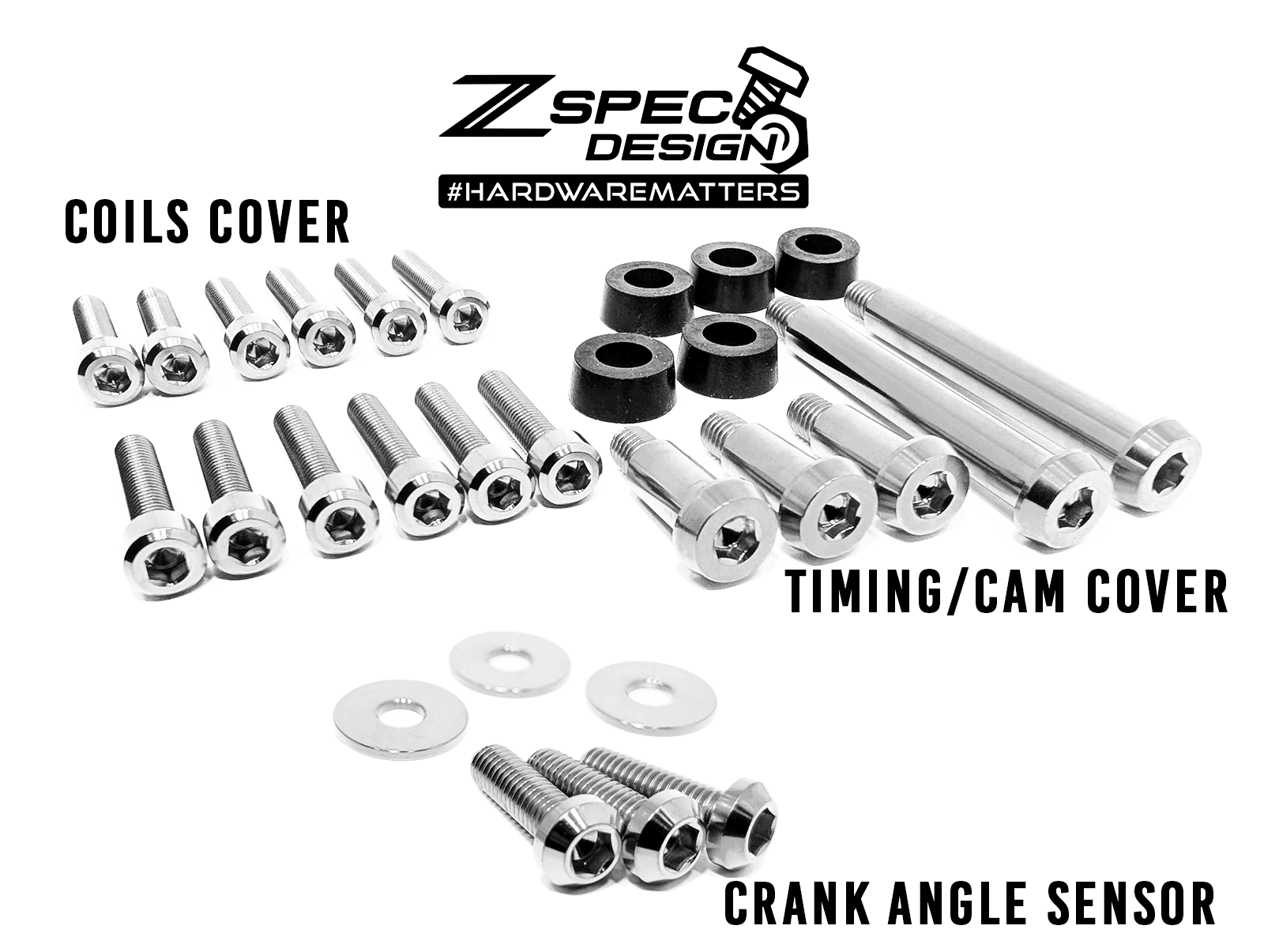 ZSPEC Stage-2 Dress Up Bolts® Hardware Kit for the Nissan Skyline GTR R32, Titanium
Grade-5 Titanium (40-45% weight-savings, non-corrosive)
Engines: RB26DETT