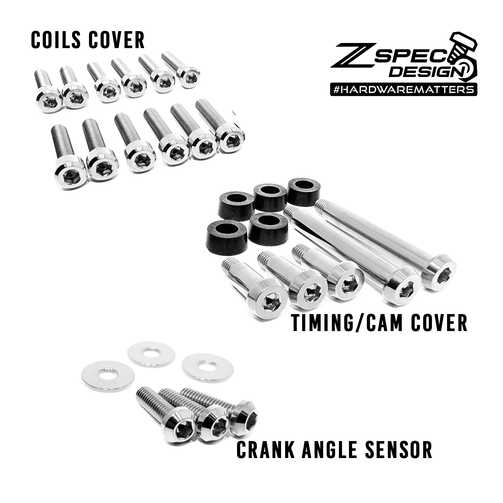 ZSPEC Stage-2 Dress Up Bolts® Hardware Kit for the Nissan Skyline GTR R32, Titanium
Grade-5 Titanium (40-45% weight-savings, non-corrosive)
Engines: RB26DETT