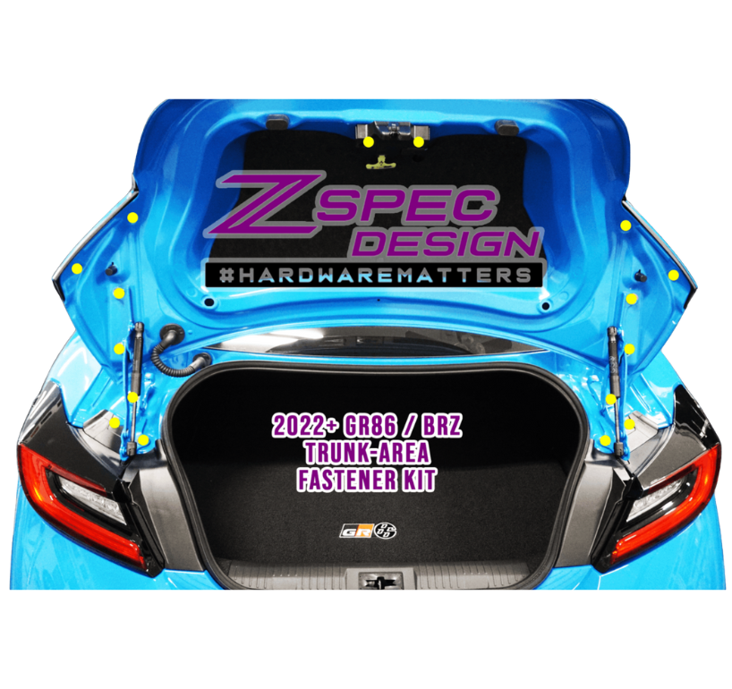 ZSPEC Trunk Area Fastener Kit for '22+ Toyota GR86 & Subaru BRZ, Titanium - ZSPEC Design LLC - Hardware Fasteners - 86, brz, Fastener Kit, gr86, subaru, toyota - zspecdesign.com