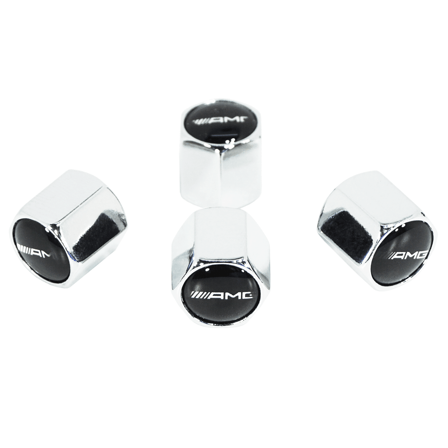 Chrome Valve Stem Tire Caps, Style: AMG - ZSPEC Design LLC - Hardware Fasteners - cap, Mercedes, tire - zspecdesign.com