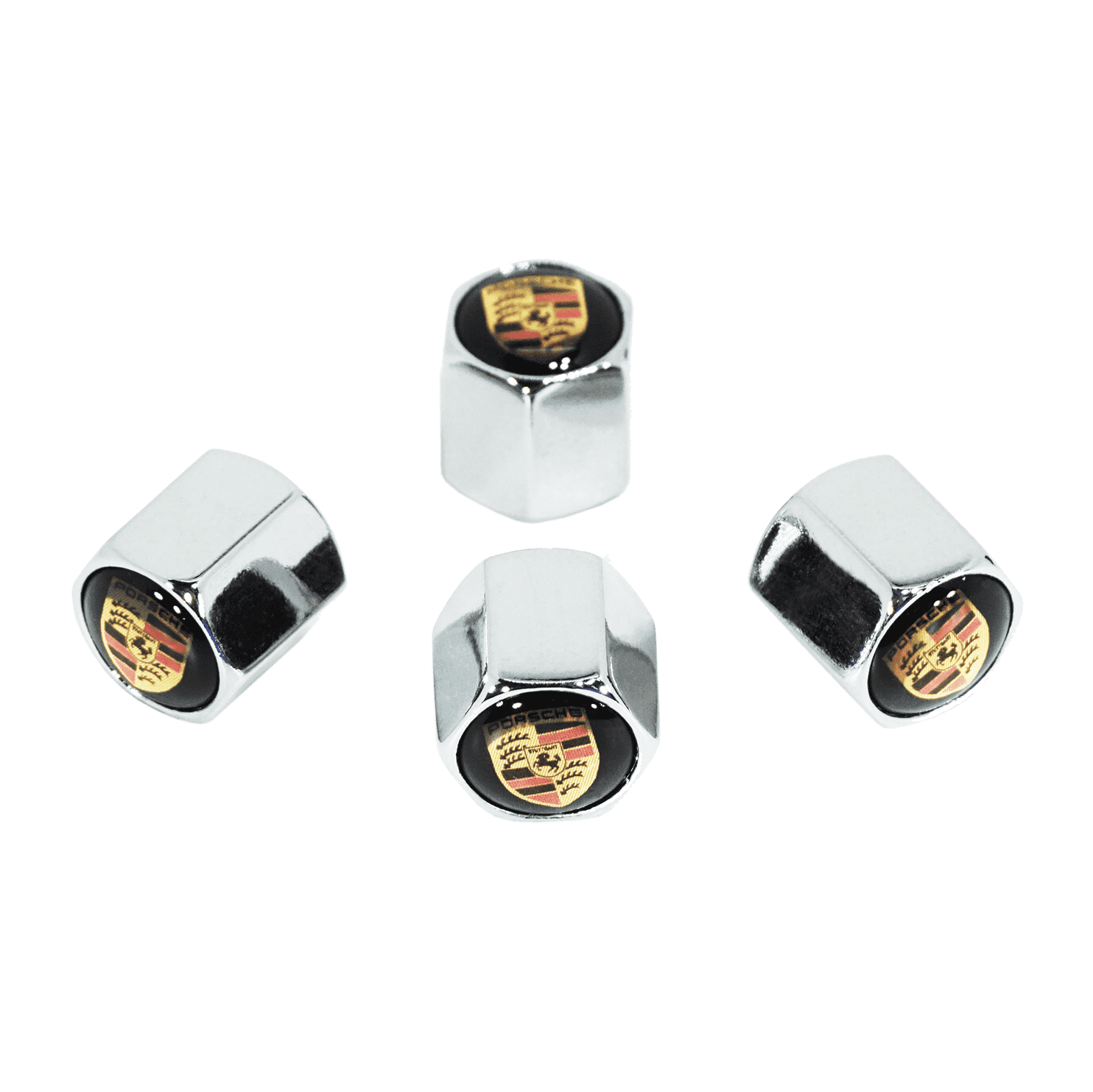 Chrome Valve Stem Tire Caps, Style: Porsche - ZSPEC Design LLC - Hardware Fasteners - cap, porsche, tire - zspecdesign.com