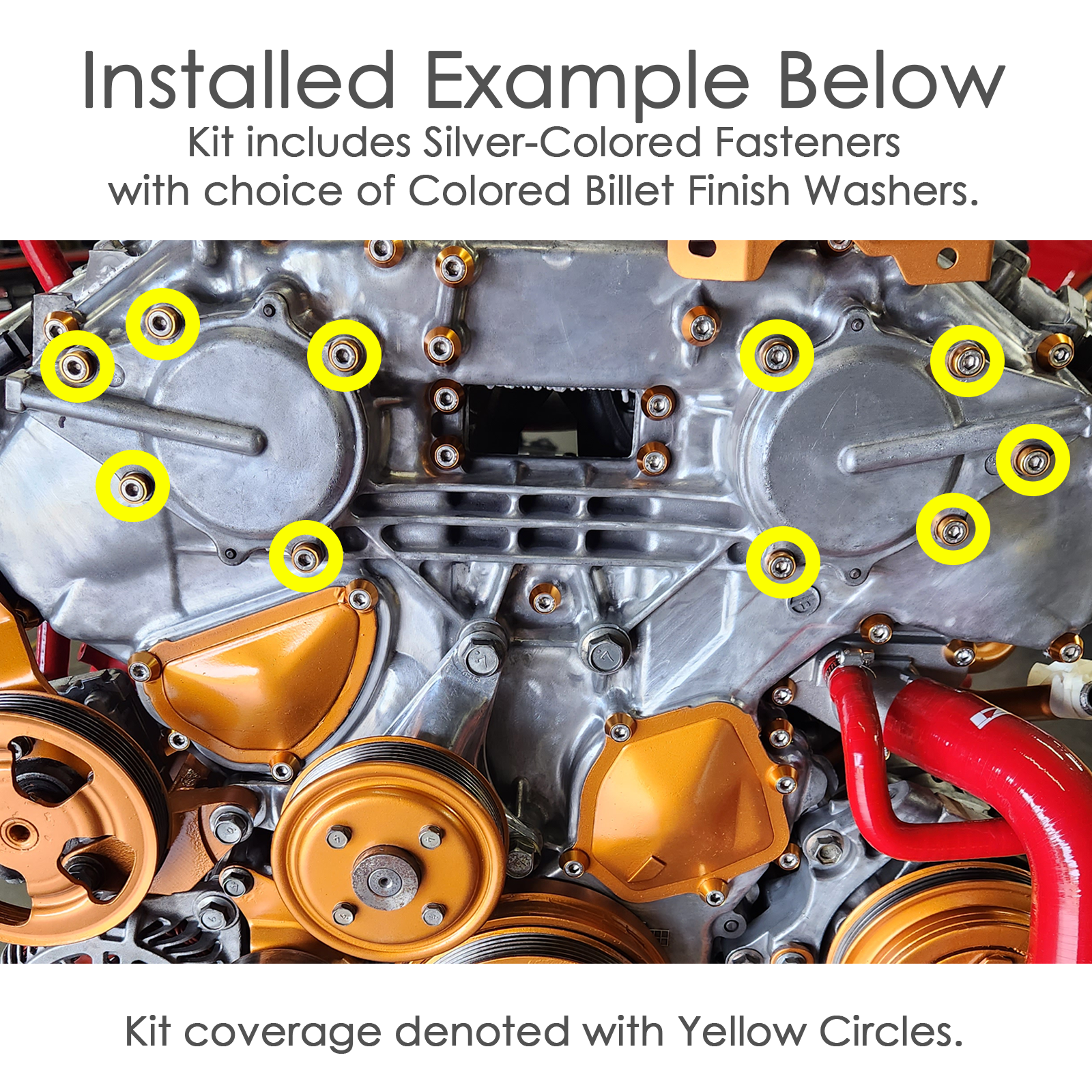 ZSPEC Dress Up Bolts VQ35DE/VQ40DE CAM Covers Fastener Kit, Stainless & Billet - ZSPEC Design LLC - Hardware Fasteners - 350z, Fastener Kit, g35, nissan, vq35, z33 - zspecdesign.com