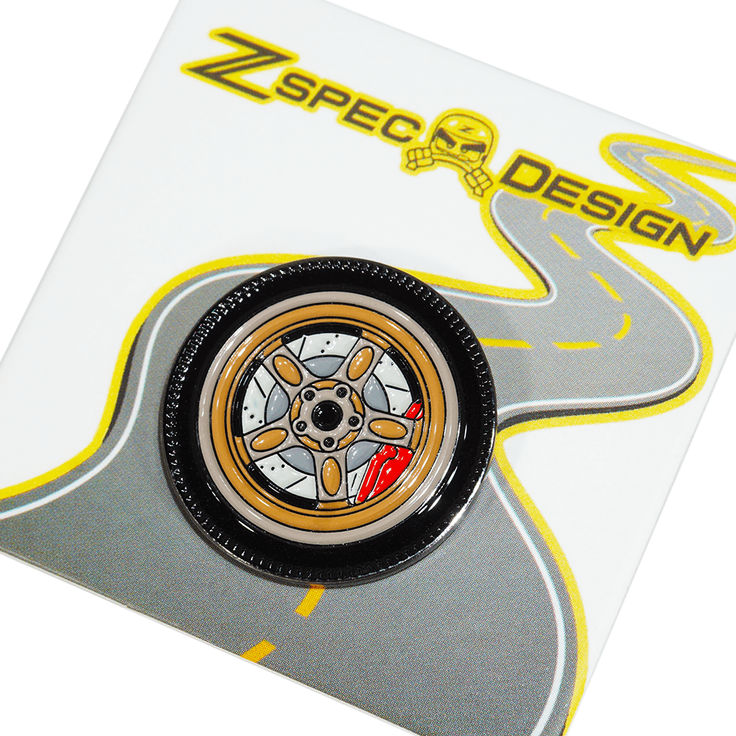 ZSPEC Wheel Pin - Bronze Volk-Style Design - great for Lapels, Hats, Backpacks - ZSPEC Design LLC - Hardware Fasteners - accessory, bsr, lapel, lifestyle, nissan, pin, Volk, wheel, wheel pin, Z - zspecdesign.com