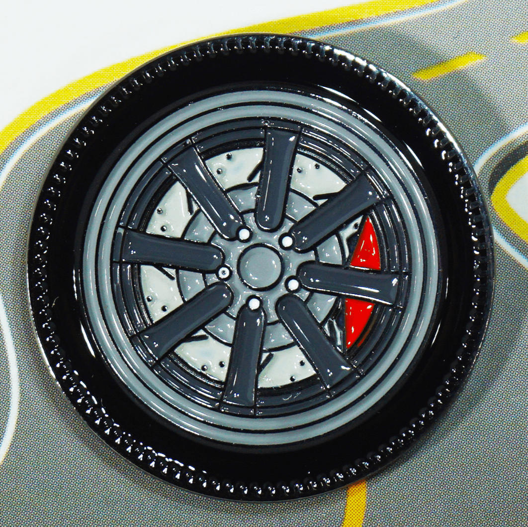 ZSPEC Wheel Pin - JDM Classic Design - great for Lapels, Hats, Backpacks - ZSPEC Design LLC - Hardware Fasteners - accessory, bsr, lapel, lifestyle, nissan, pin, wheel, wheel pin, Z - zspecdesign.com