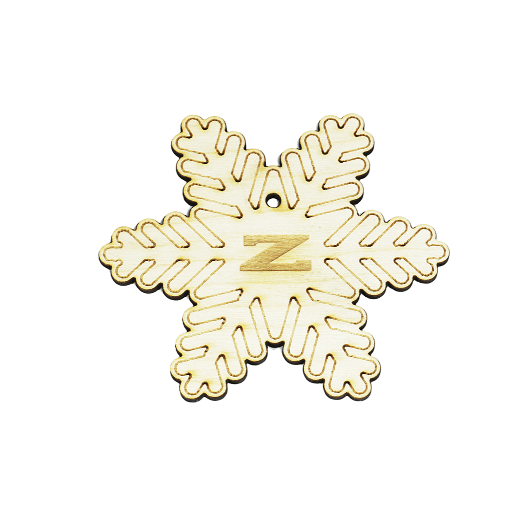 ZSPEC Laser-Engraved Wood Ornament, Nissan Z31 300zx Snowflake, 3.75" - ZSPEC Design LLC - Holiday Ornaments - 300zx, holiday, lifestyle, ornament, z31 - zspecdesign.com