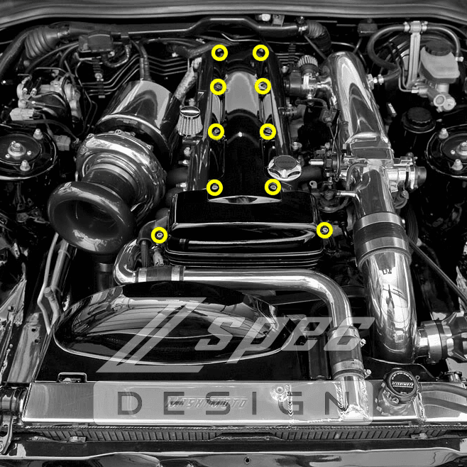 ZSPEC Coil Packs Cover Fastener Kit for 2JZ/1JZ engines, Stainless & Billet - ZSPEC Design LLC - Hardware Fasteners - 2jz, Fastener Kit, mkiv, supra, toyota - zspecdesign.com