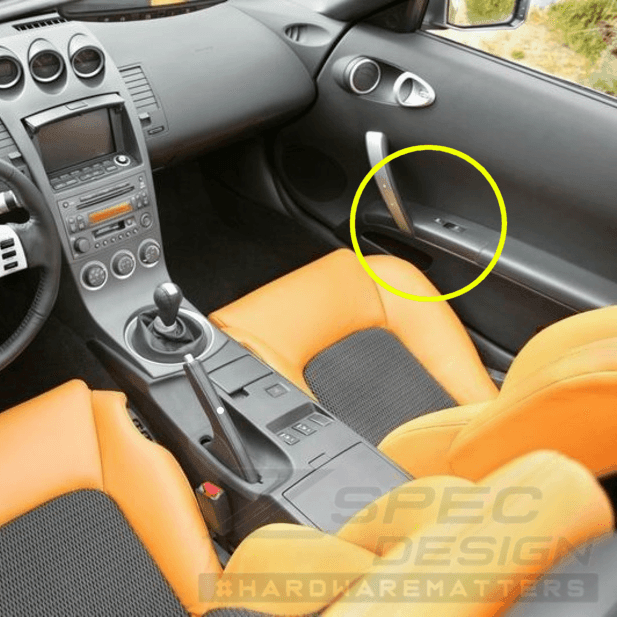 ZSPEC 350z Z33 Interior Door Window Switch Finisher Set for LHD '06-09, Black - ZSPEC Design LLC - Hardware Fasteners - 350z, 350z Window Switch Finishers, door, finisher, handle, nissan, window - zspecdesign.com