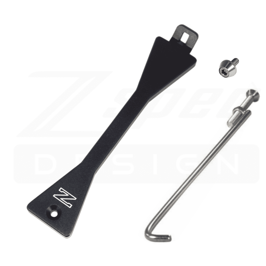ZSPEC Battery Hold Down/Bracket Kit for Nissan Z31 300zx '84-89, Billet, w/ Stainless Hardware - ZSPEC Design LLC - Hardware Fasteners - 300zx, accessory, battery, battery bracket, bracket, nissan, z31 - zspecdesign.com