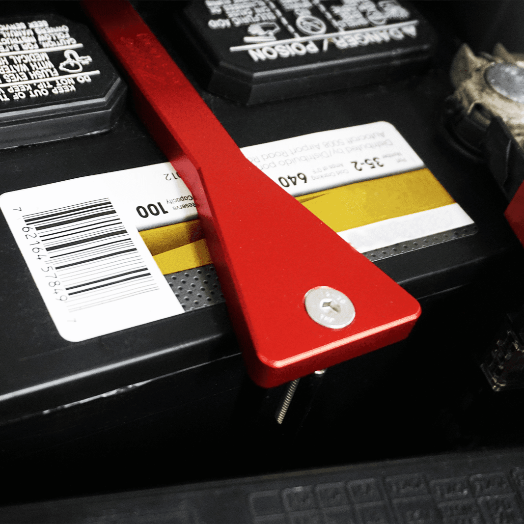 ZSPEC Battery Hold Down/Bracket for Infiniti G35/G37/Q50/Q60, Billet w/ Stainless Hardware - ZSPEC Design LLC - Hardware Fasteners - accessory, battery, battery bracket, bracket, g35, g37, infiniti, q50, q60, Stainless - zspecdesign.com