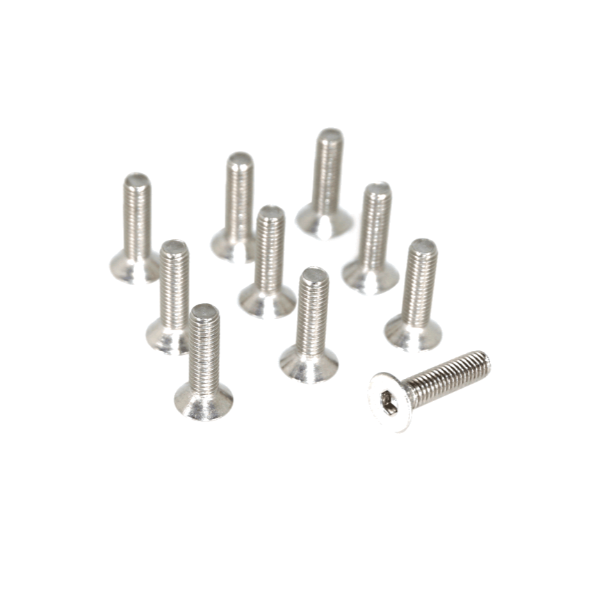 ZSPEC M8-1.25x25mm Flat-Head FHSC Fasteners, Stainless, 10-Pack - ZSPEC Design LLC - Hardware Fasteners - 10-pack, Dress Up Bolt, FHSC, m8, Stainless - zspecdesign.com