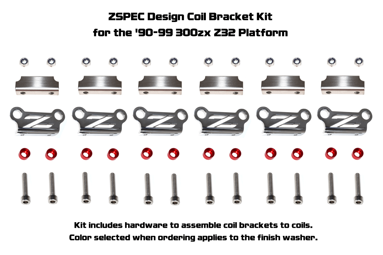 ZSPEC Coil Bracket Kit w/"Z" Cut-Out for Nissan Z32 300zx, Stainless - ZSPEC Design LLC - Hardware Fasteners - 300zx, accessory, bracket kit, coil, nissan, stainless, z32 - zspecdesign.com