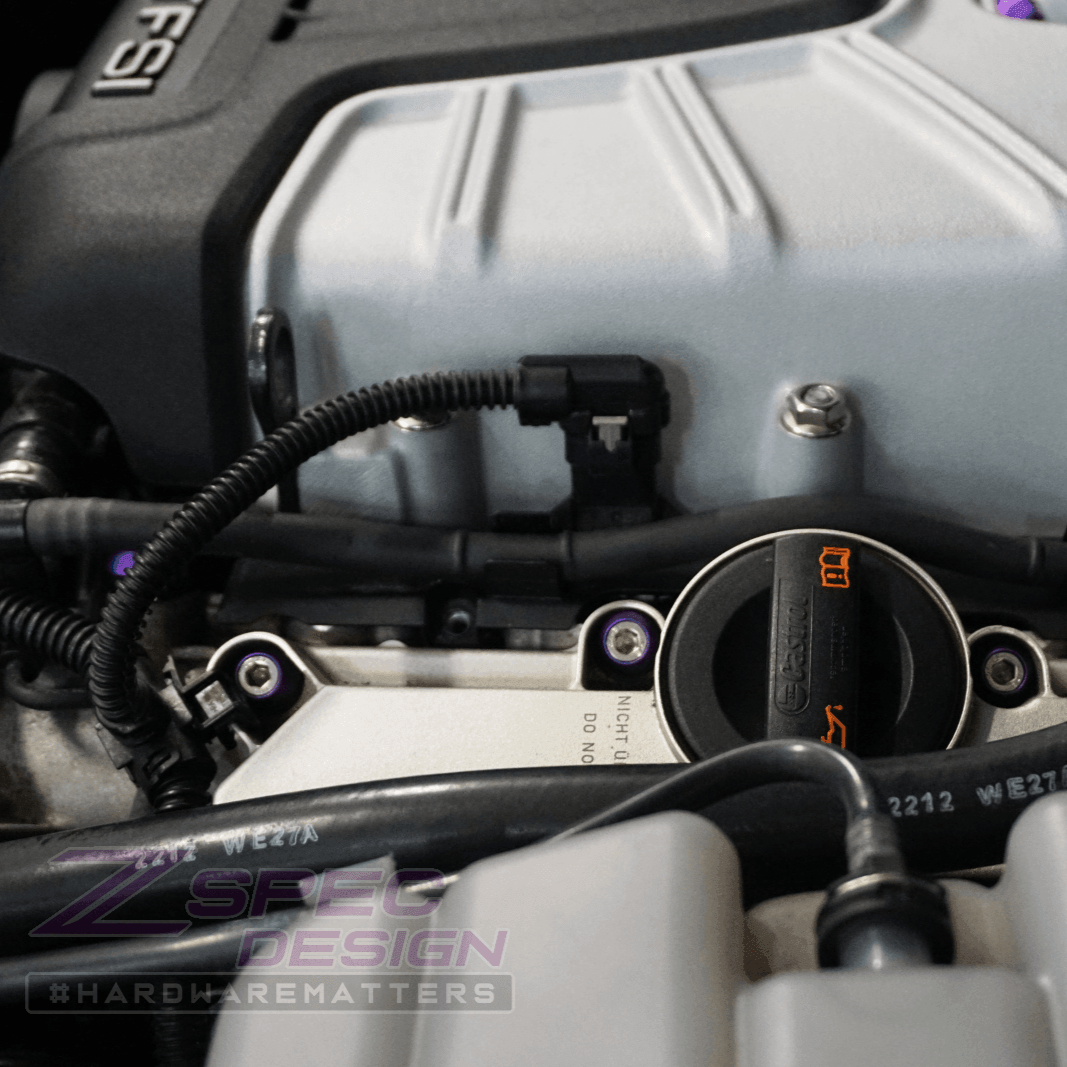 ZSPEC "Stage 1" Dress Up Bolts® Fastener Kit for Audi S5 B8 3.0L, Stainless & Billet - ZSPEC Design LLC - Hardware Fasteners - a5, audi, b8, b8.5, ea837, Fastener Kit, s5, stage 1 - zspecdesign.com
