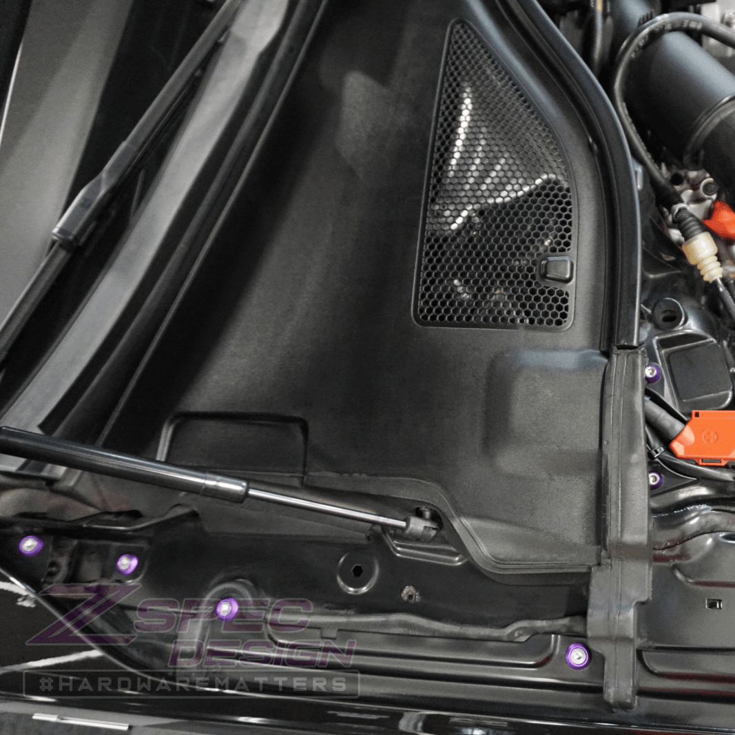 ZSPEC "Stage 1" Dress Up Bolts® Fastener Kit for '12-18 Audi A7 4G8 3.0L, Stainless & Billet - ZSPEC Design LLC - Hardware Fasteners - 4g8, a7, a7 4g8, audi, Fastener Kit, stage 1 - zspecdesign.com