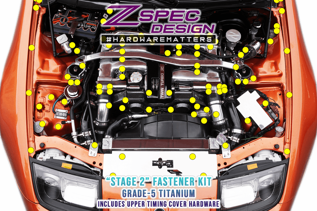 てなグッズや ZSPEC Stage 2 Dress Up Bolts® Hardware Kit, Nissan 300zx Z32 その他