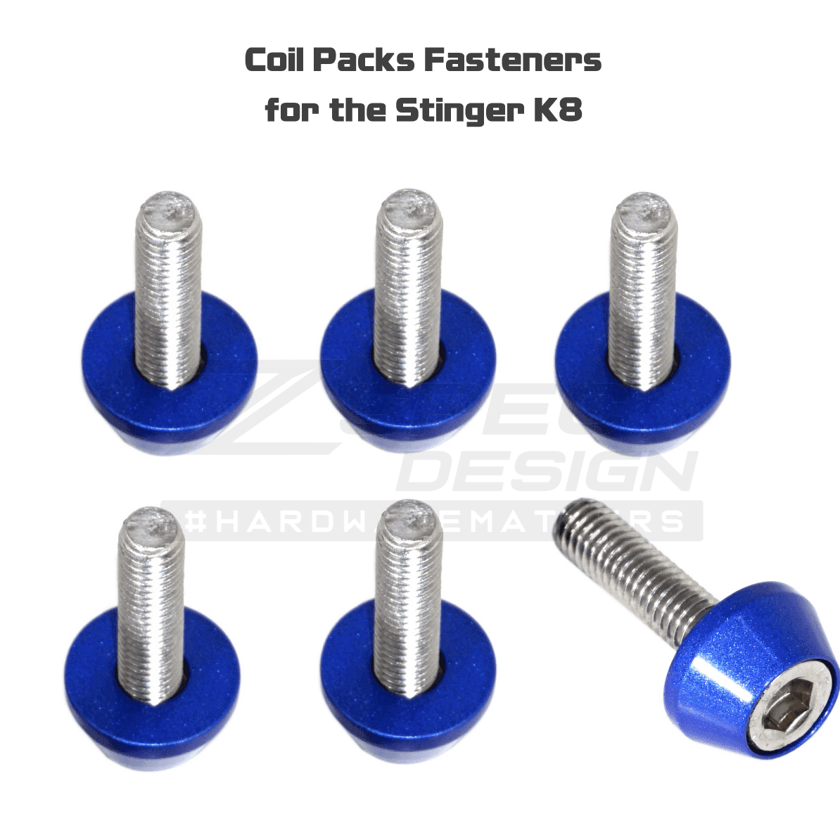 ZSPEC "Stage 3" Dress Up Bolts® Fastener Kit for '18+ Kia Stinger GT K8, Stainless & Billet - ZSPEC Design LLC - Hardware Fasteners - Fastener Kit, kia, stage 3, stinger - zspecdesign.com