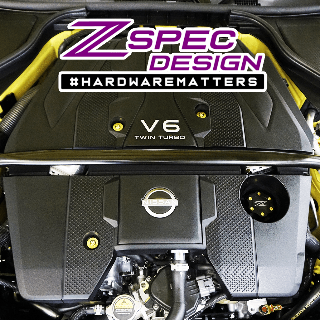 ZSPEC "Stage 1" Dress Up Bolts® Hardware Kit for Nissan Z RZ34, Titanium - ZSPEC Design LLC - Hardware Fasteners - 400z, Fastener Kit, nissan, nissan z, RZ34, stage 1, titanium - zspecdesign.com