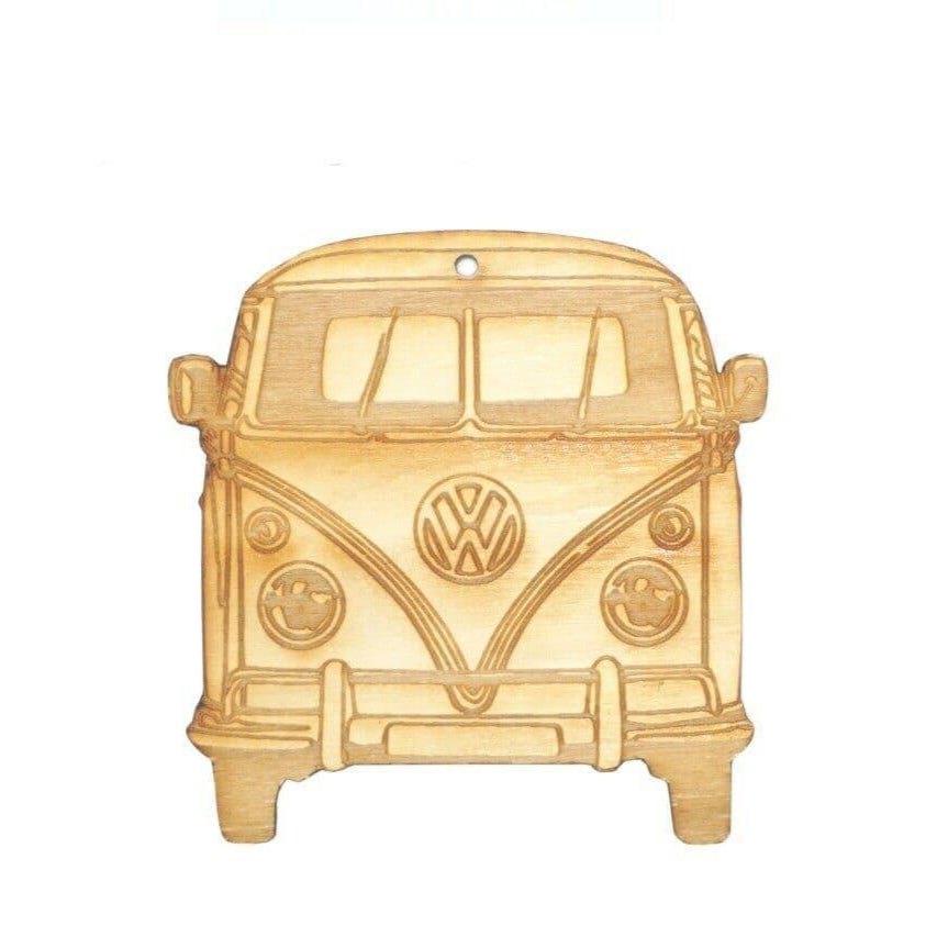 ZSPEC Laser-Engraved Birch Ornament, Style: VW Vintage Bus, ~5-inch Wide - ZSPEC Design LLC - Holiday Ornaments - Bus, holiday, lifestyle, ornament, Vintage, VW - zspecdesign.com