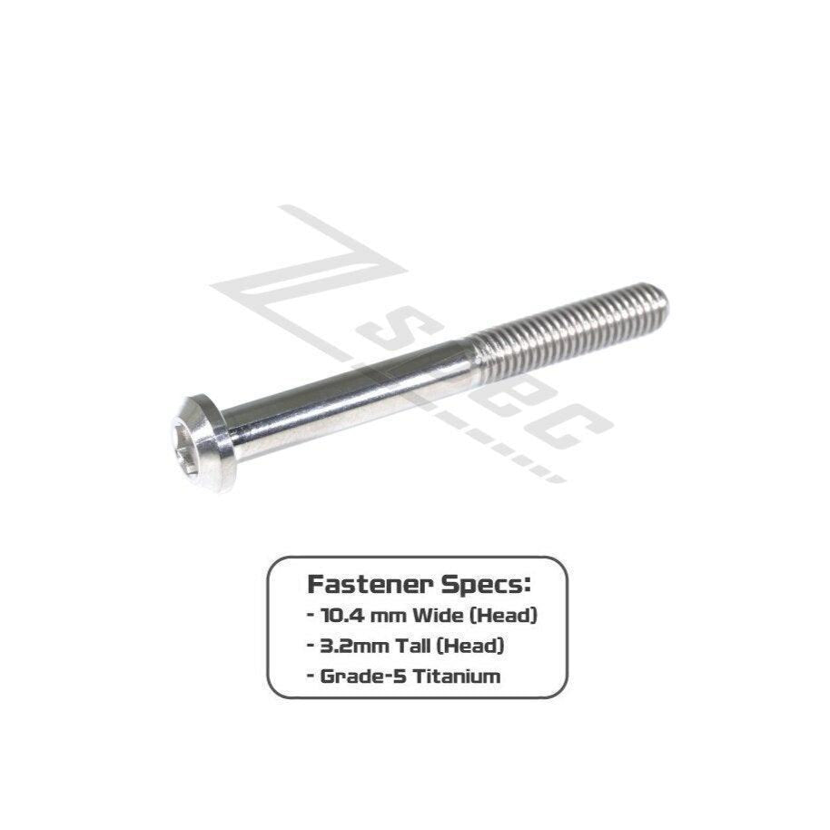 ZSPEC M6-1.0x60mm Dress-Up Bolt® Fastener, Angled Head, Titanium Grade-5, Per Each - ZSPEC Design LLC - Hardware Fasteners - angled head, Dress Up Bolt, m6, per each, titanium - zspecdesign.com
