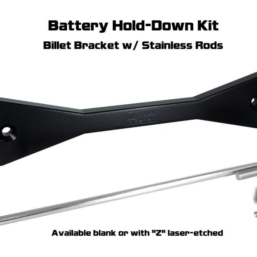ZSPEC Battery Hold Down/Bracket for '09-20 Nissan 370z Z34, Billet w/ Stainless Hardware - ZSPEC Design LLC - Hardware Fasteners - 370z, accessory, battery, battery bracket, bracket, nissan, Stainless, z34 - zspecdesign.com