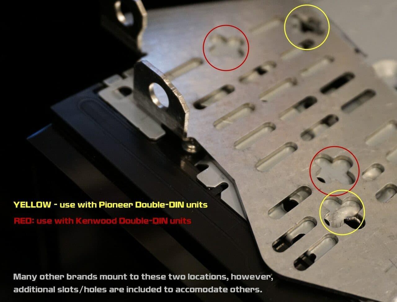 ZSPEC RHD Double-Din Radio Bezel w/Brackets for '90-99 Nissan Z32 300zx - ZSPEC Design LLC - Hardware Fasteners - 300zx, din, double, nissan, repro, rhd, stereo, z32 - zspecdesign.com
