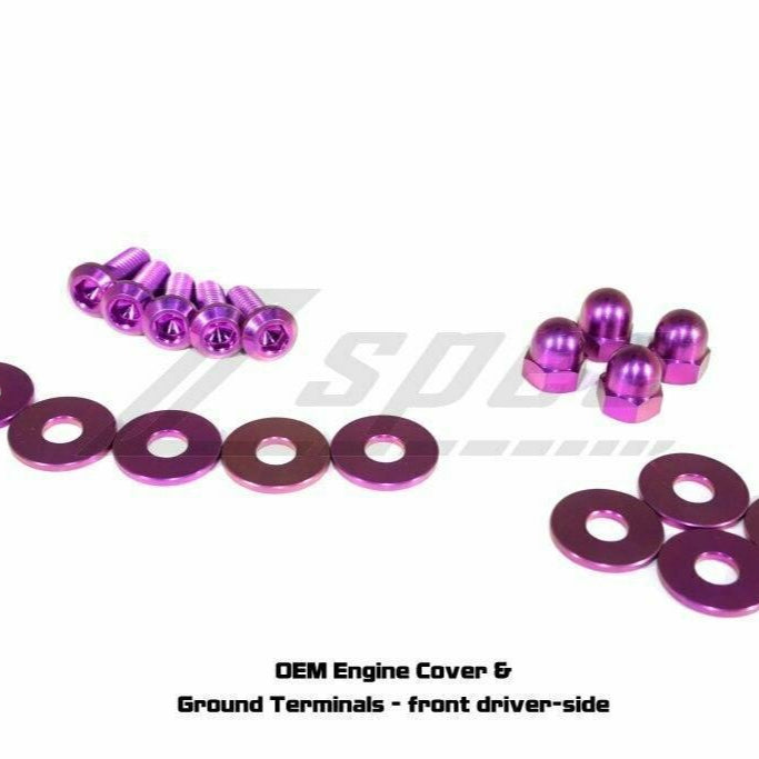 ZSPEC "Stage 2" Dress Up Bolts®/Fastener Kit for '03-'08 Nissan 350z DE & HR, Titanium - ZSPEC Design LLC - Hardware Fasteners - 350z, DE & HR, Fastener Kit, nissan, stage 2, titanium, z33 - zspecdesign.com