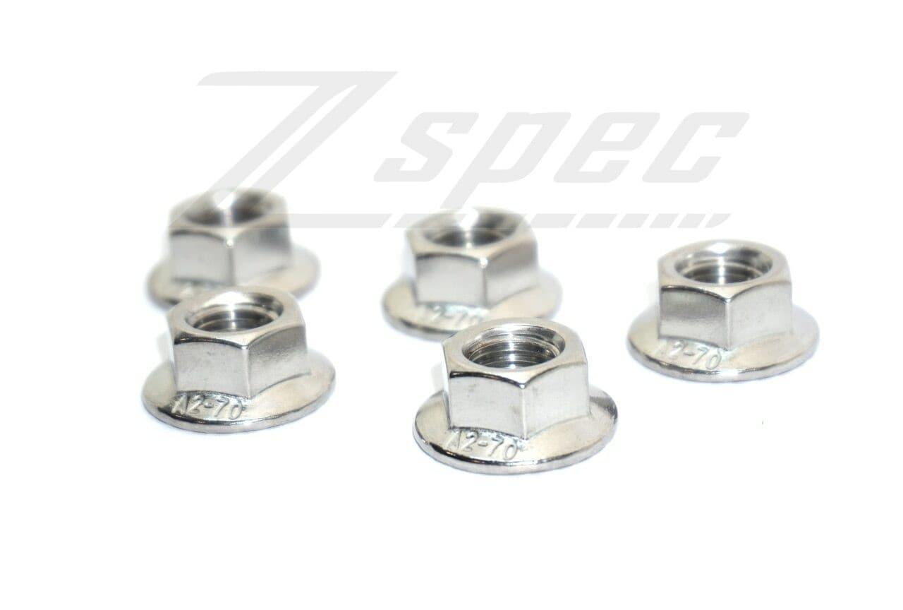 ZSPEC M8-1.25 Metric Flare Nuts, SUS304 Stainless Steel, 10-Pack - ZSPEC Design LLC - Hardware Fasteners - 10-pack, flare nut, m8, stainless - zspecdesign.com