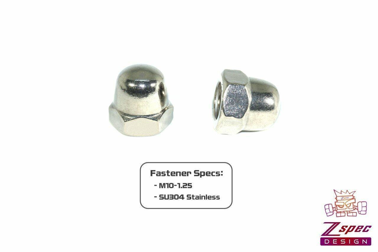 ZSPEC M10 x 1.25 Acorn Nut w/Flat Washer, SUS304 Stainless, Semi-Polished - ZSPEC Design LLC - Hardware Fasteners - m10, nut, Stainless - zspecdesign.com