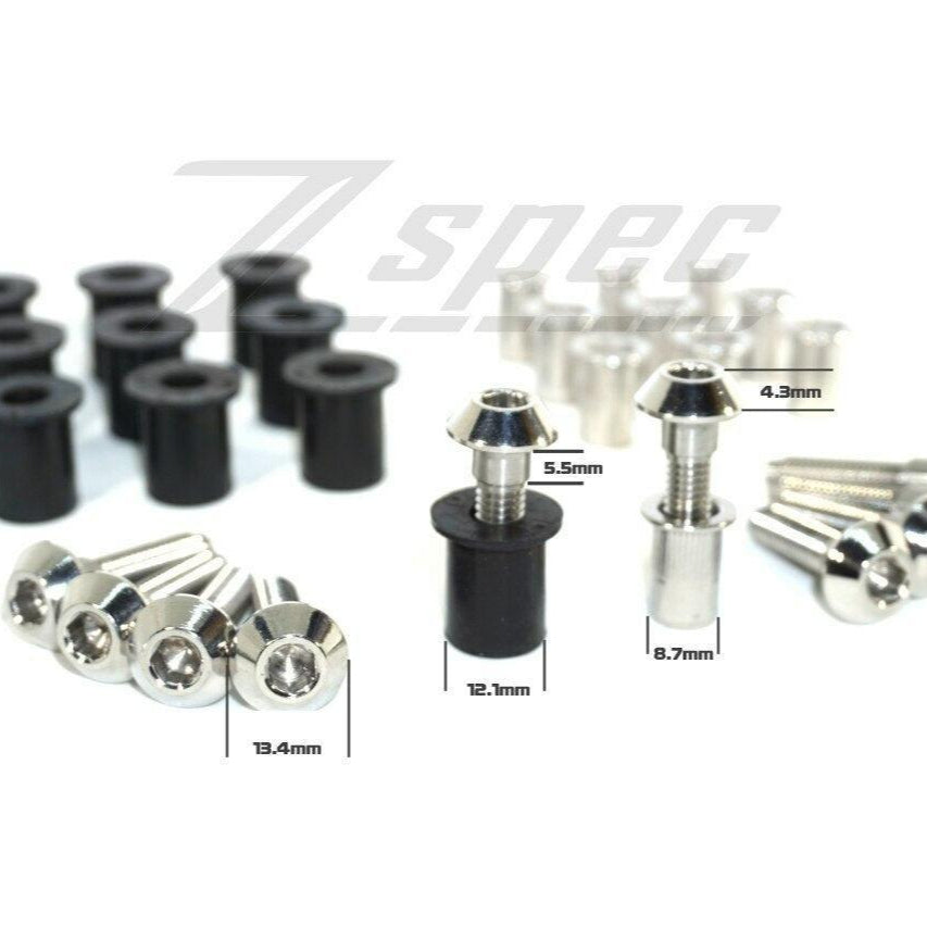 ZSPEC M6x25mm Titanium Shank/Shoulder Bolts, Well or Rivet Nuts, 10-Pack - ZSPEC Design LLC - Hardware Fasteners - 10-pack, body hardware, m6, stainless, titanium - zspecdesign.com