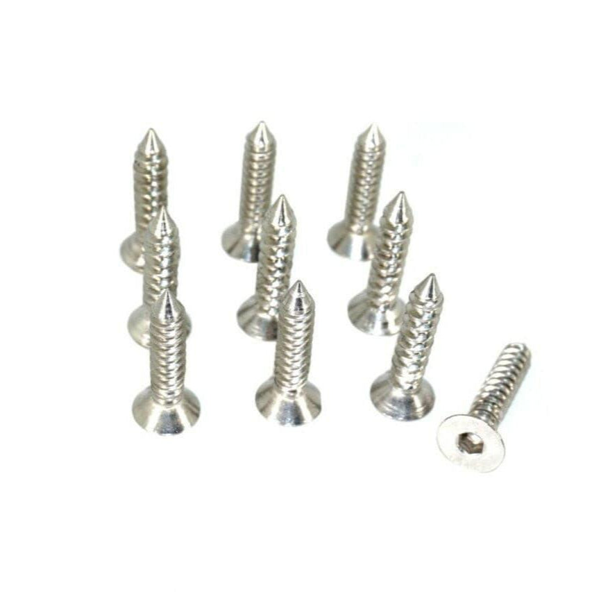 ZSPEC M6x30mm Coarse Flat-Head FHSC Fasteners, Stainless, 10-Pack - ZSPEC Design LLC - Hardware Fasteners - 10-pack, Dress Up Bolt, FHSC, m6, Stainless - zspecdesign.com