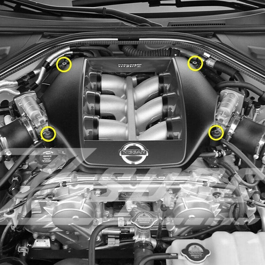 ZSPEC Dress Up Bolts® Fastener Kit for Nissan Skyline GT-R R35 Plenum Cover, Titanium - ZSPEC Design LLC - Hardware Fasteners - GT-R, GTR, nissan, plenum, R35, skyline, titanium - zspecdesign.com