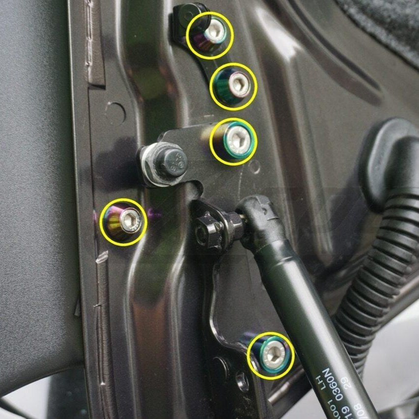 ZSPEC Trunk-Area Fastener Kit for '07-13 Mitsubishi Lancer EVO 10, Stainless & Billet - ZSPEC Design LLC - Hardware Fasteners - EVO 10, Fastener Kit, lancer, mistubishi, Washer Color - zspecdesign.com