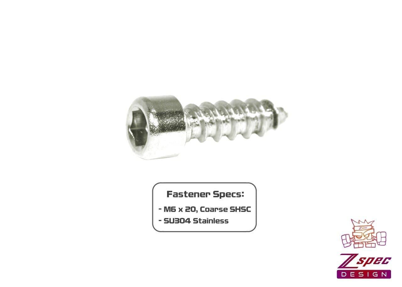 ZSPEC M6x20mm Coarse Socket-Cap SHSC Fasteners, Stainless, 10-Pack - ZSPEC Design LLC - Hardware Fasteners - 10-pack, Dress Up Bolt, m6, SHSC, Stainless - zspecdesign.com