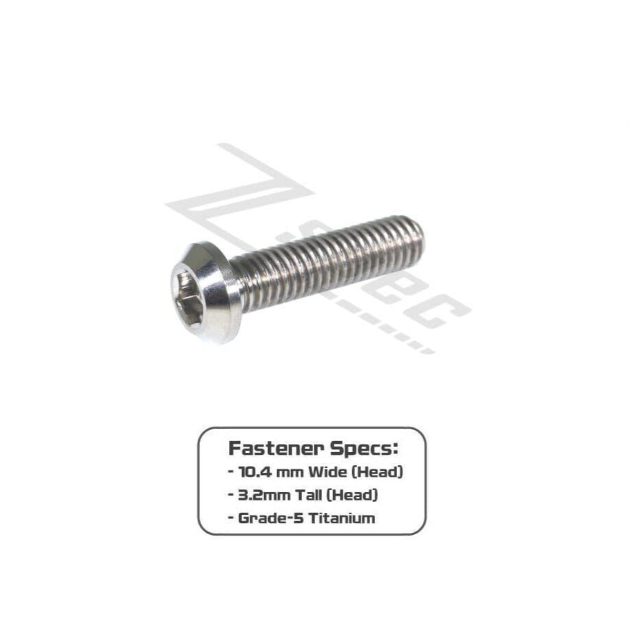 ZSPEC M6-1.0x24mm Dress Up Bolt® Fastener, Angled Head, Titanium Grade-5, Per Each - ZSPEC Design LLC - Hardware Fasteners - angled head, Dress Up Bolt, m6, per each, titanium - zspecdesign.com
