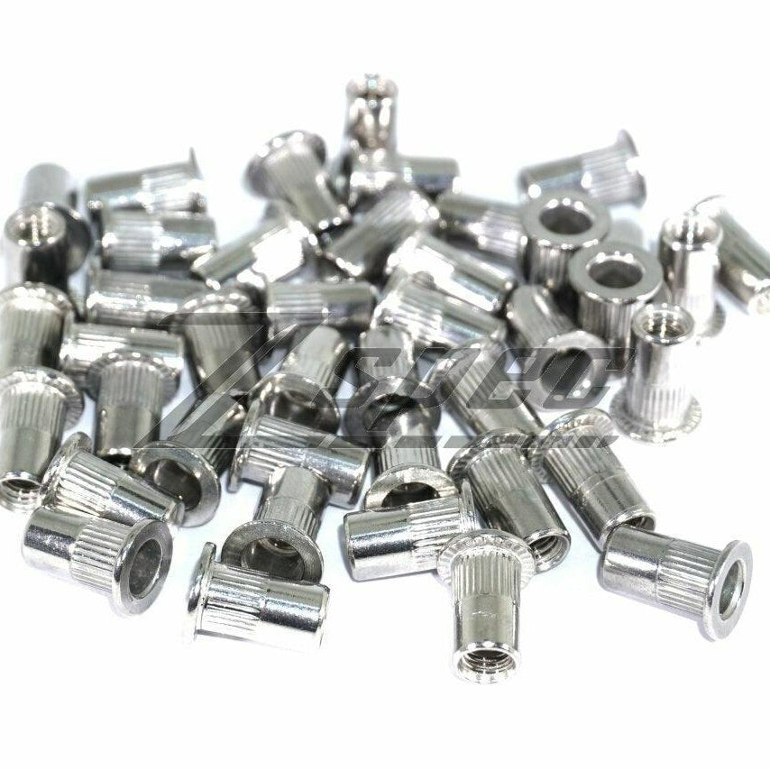 ZSPEC Button-Head Body Kit Fastener, M5x20mm w/ Rivet Nut, Titanium, Per Each - ZSPEC Design LLC - Hardware Fasteners - 60-Pack, body, body hardware, button, Fastener Kit, m5, rivet, titanium - zspecdesign.com