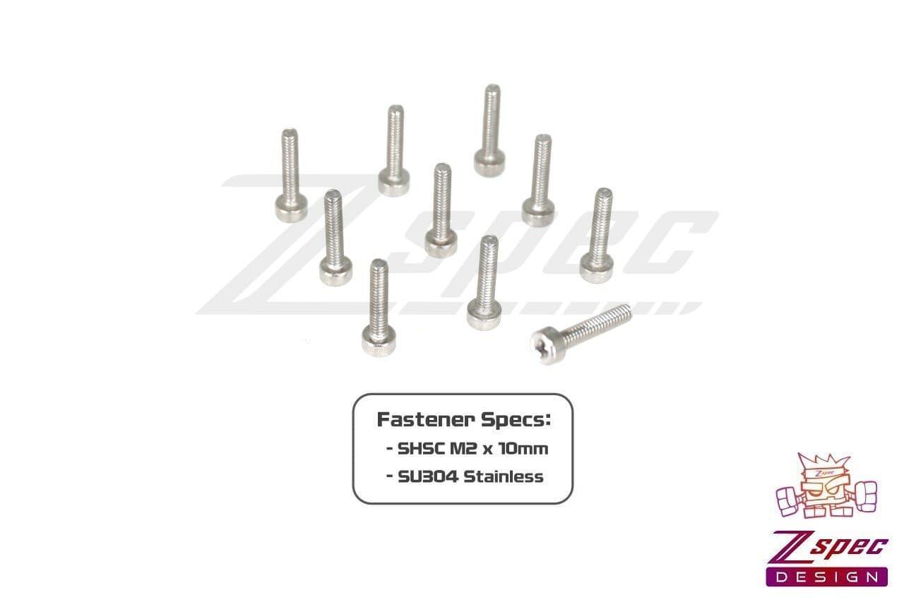 ZSPEC M2-0.4x10mm Fasteners, SHSC, Stainless SUS304, 10-Pack - ZSPEC Design LLC - Hardware Fasteners - 10-pack, Dress Up Bolt, Fastener, m2, SHSC, Stainless - zspecdesign.com
