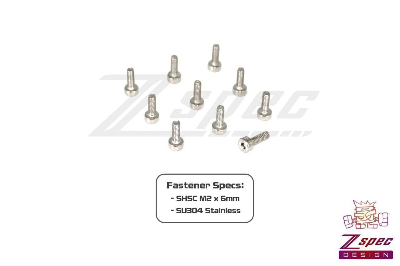 ZSPEC M2-0.4x6mm Fasteners, SHSC, Stainless SUS304, 10-Pack - ZSPEC Design LLC - Hardware Fasteners - 10-pack, Dress Up Bolt, Fastener, m2, SHSC, Stainless - zspecdesign.com