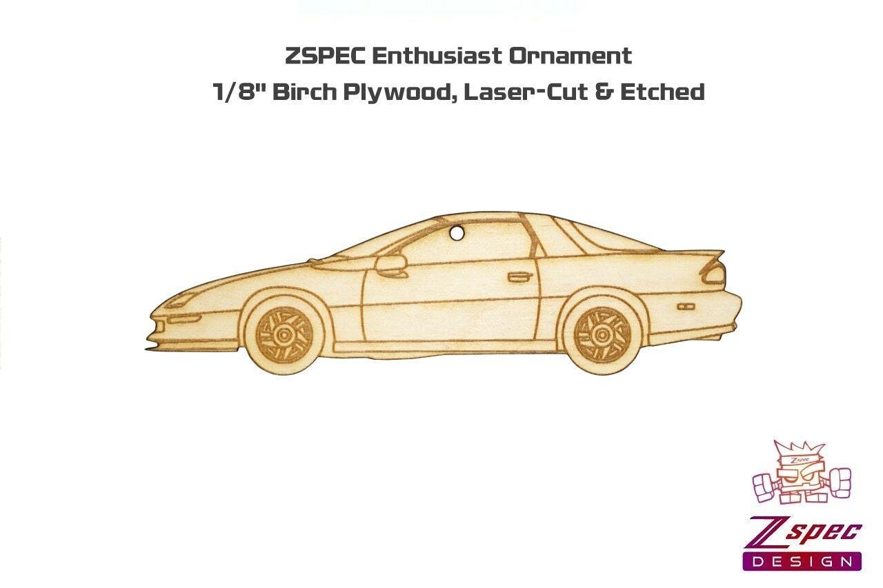 ZSPEC Laser-Engraved Wood Ornament, Style: Camaro Z28, Birch, ~5" - ZSPEC Design LLC - Holiday Ornaments - camaro, holiday, lifestyle, ornament, z28 - zspecdesign.com