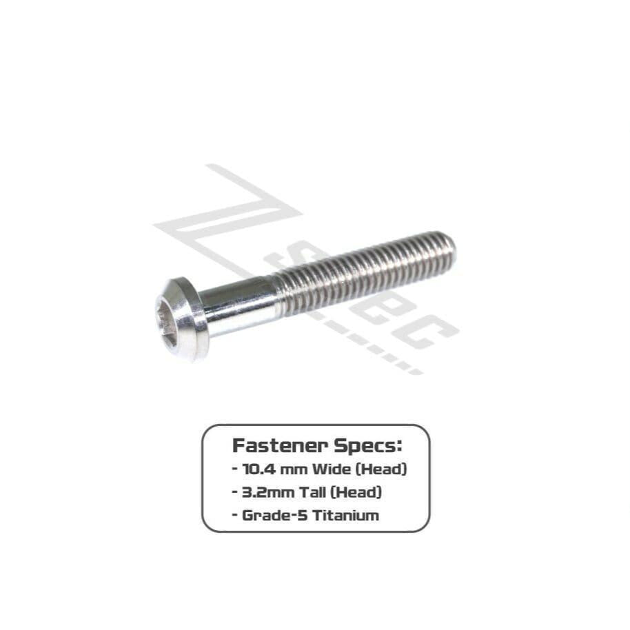 ZSPEC M6-1.0x35mm Dress Up Bolt® Fastener, Angled Head, Titanium Grade-5, Per Each - ZSPEC Design LLC - Hardware Fasteners - angled head, Dress Up Bolt, m6, per each, titanium - zspecdesign.com