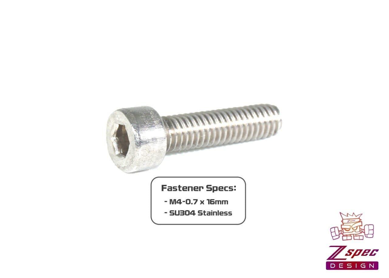 ZSPEC M4-0.7x16mm Socket-Cap SHSC Fasteners, Stainless, 10-Pack - ZSPEC Design LLC - Hardware Fasteners - 10-pack, Dress Up Bolt, m4, SHSC, Stainless - zspecdesign.com