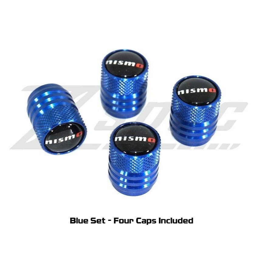 NISMO / Nissan Tire Valve Stem Cap Set - Blue - ZSPEC Design LLC - Hardware Fasteners - accessory, Nismo, Nissan, Tire - zspecdesign.com
