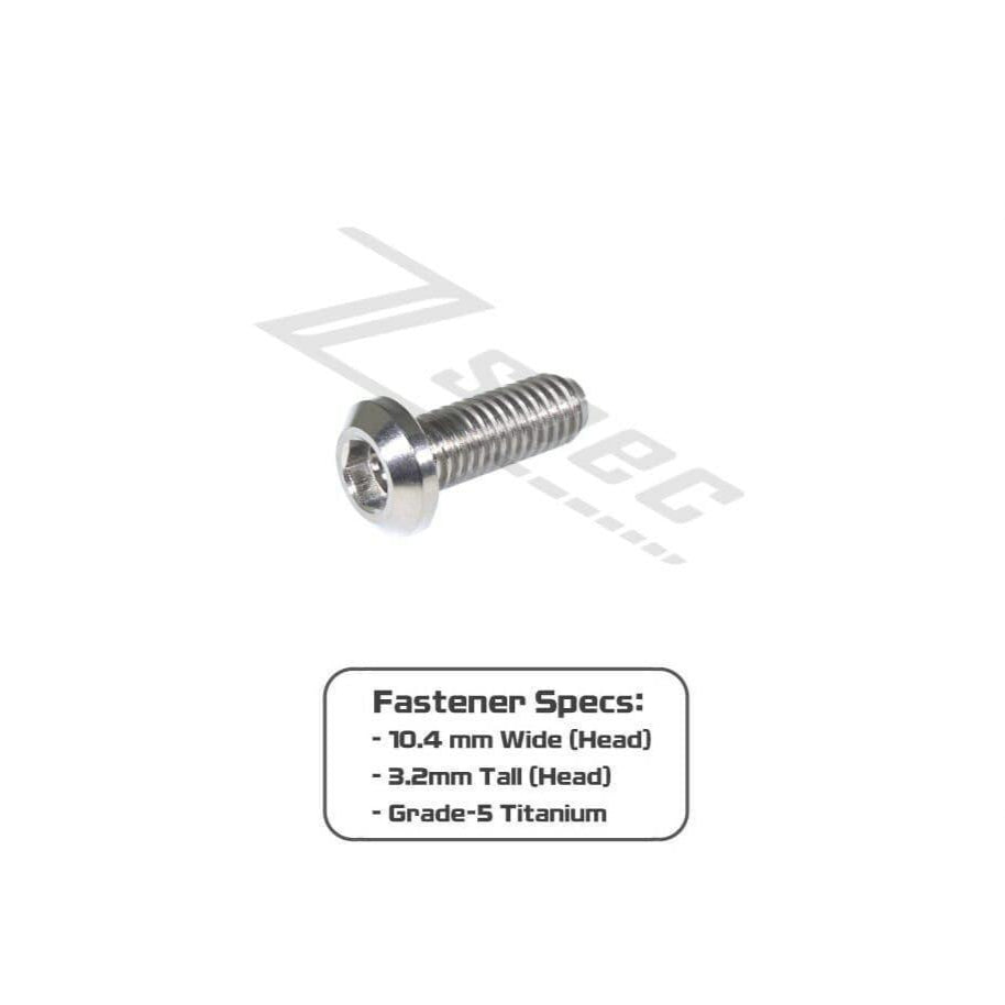 ZSPEC M6-1.0x16mm Dress Up Bolt® Fastener, Angled Head, Titanium Grade-5, Per Each - ZSPEC Design LLC - Hardware Fasteners - angled head, Dress Up Bolt, m6, per each, titanium - zspecdesign.com