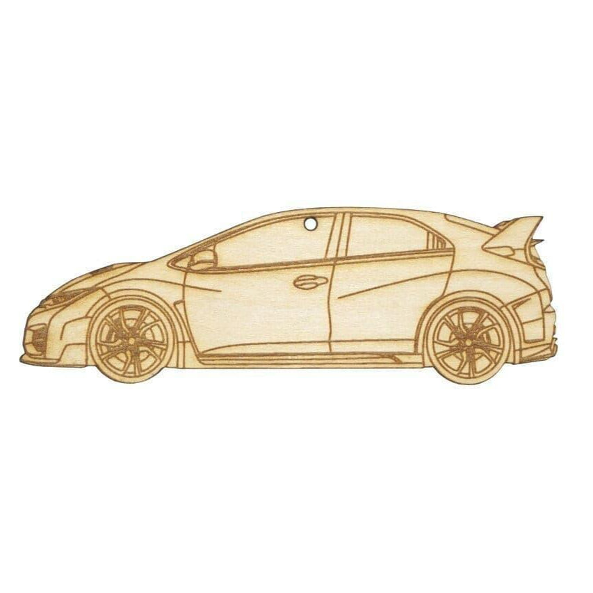 ZSPEC Laser-Engraved Wood Ornament, Style: Honda Civic FK2 Type R, Birch - ZSPEC Design LLC - Holiday Ornaments - civic, fk2, holiday, honda, lifestyle, ornament, type r - zspecdesign.com