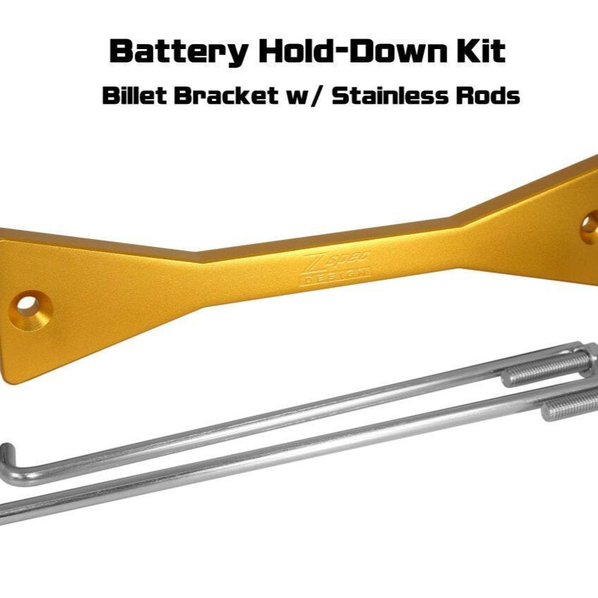 ZSPEC Battery Hold Down/Bracket, Billet Bracket w/ Stainless Hardware - ZSPEC Design LLC - Hardware Fasteners - accessory, battery, battery bracket, bracket, stainless - zspecdesign.com