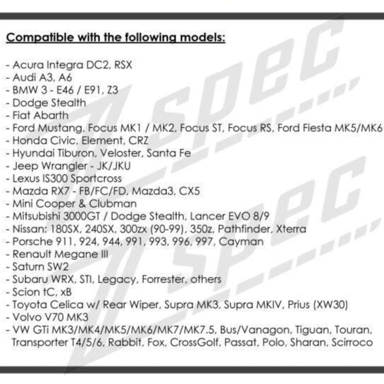 ZSPEC 44mm Rear Wiper Hole-Cover/Cap/Plug, Weatherproof, fits holes 16mm-30mm, Black - ZSPEC Design LLC - Hardware Fasteners - 300zx, 44mm, delete, jeep, mini, mirage, supra, Supra MKV, vw, wiper - zspecdesign.com