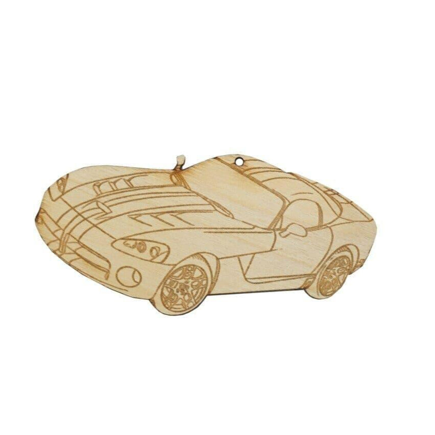 ZSPEC Laser-Engraved Ornament, Style: Dodge Viper, Birch, ~5-inch Wide - ZSPEC Design LLC - Holiday Ornaments - dodge, holiday, lifestyle, ornament, viper - zspecdesign.com